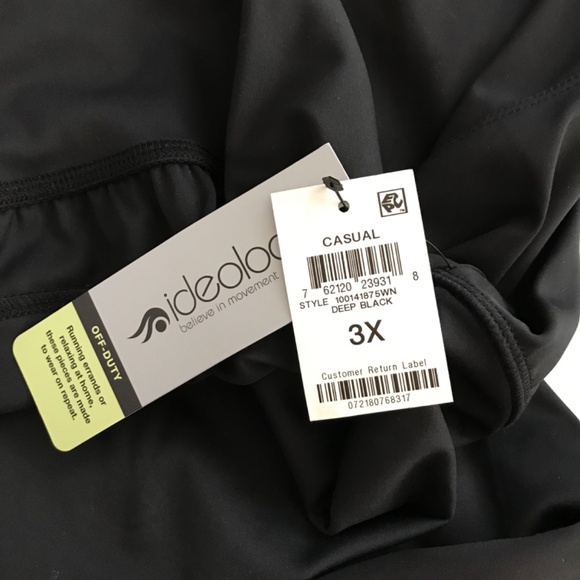 IDEOLOGY Joggers Athletic Pants Activewear Black NWT Women’s Plus Size 3X - Picture 5 of 16